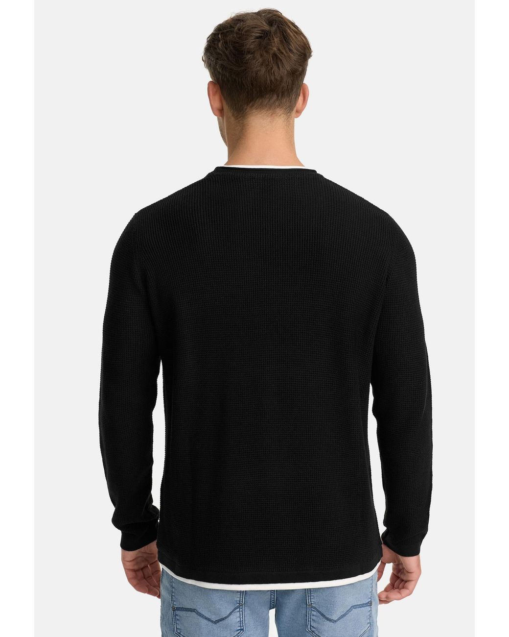 INDICODE Pullover Villads in Black für Herren