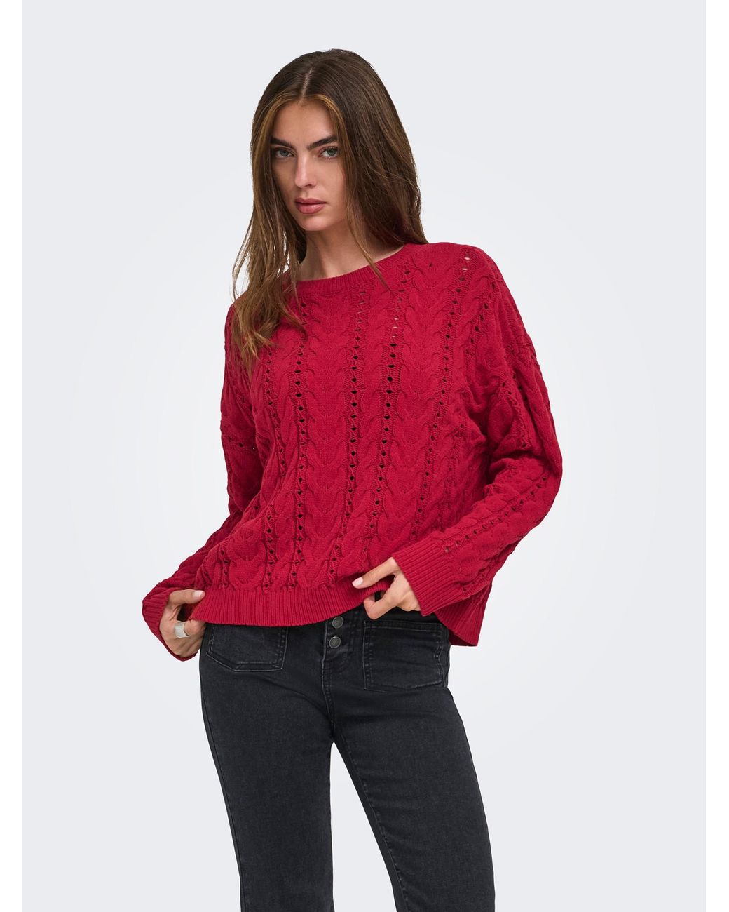 ONLY Red Pullover Onlelly