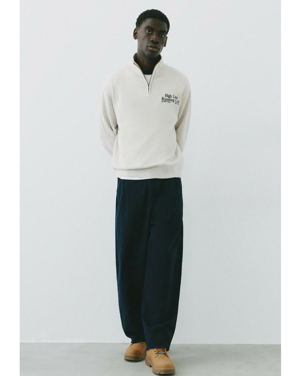 Pull&Bear Pullover in White für Herren