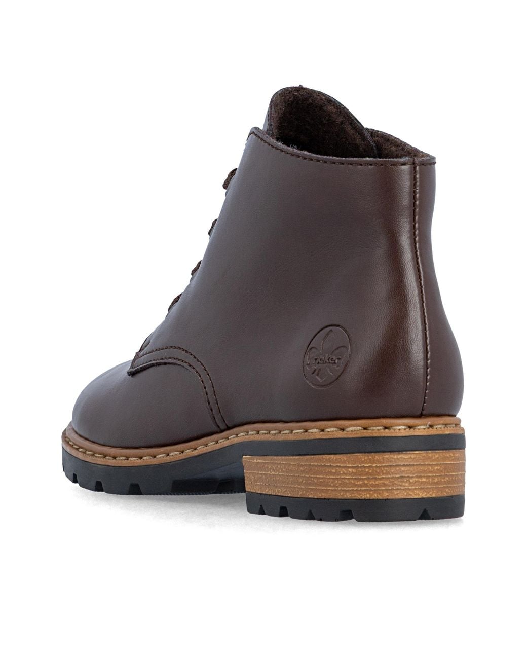 Rieker Brown Schnürstiefelette