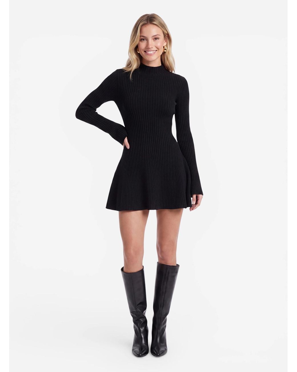 millane Black Strickkleid