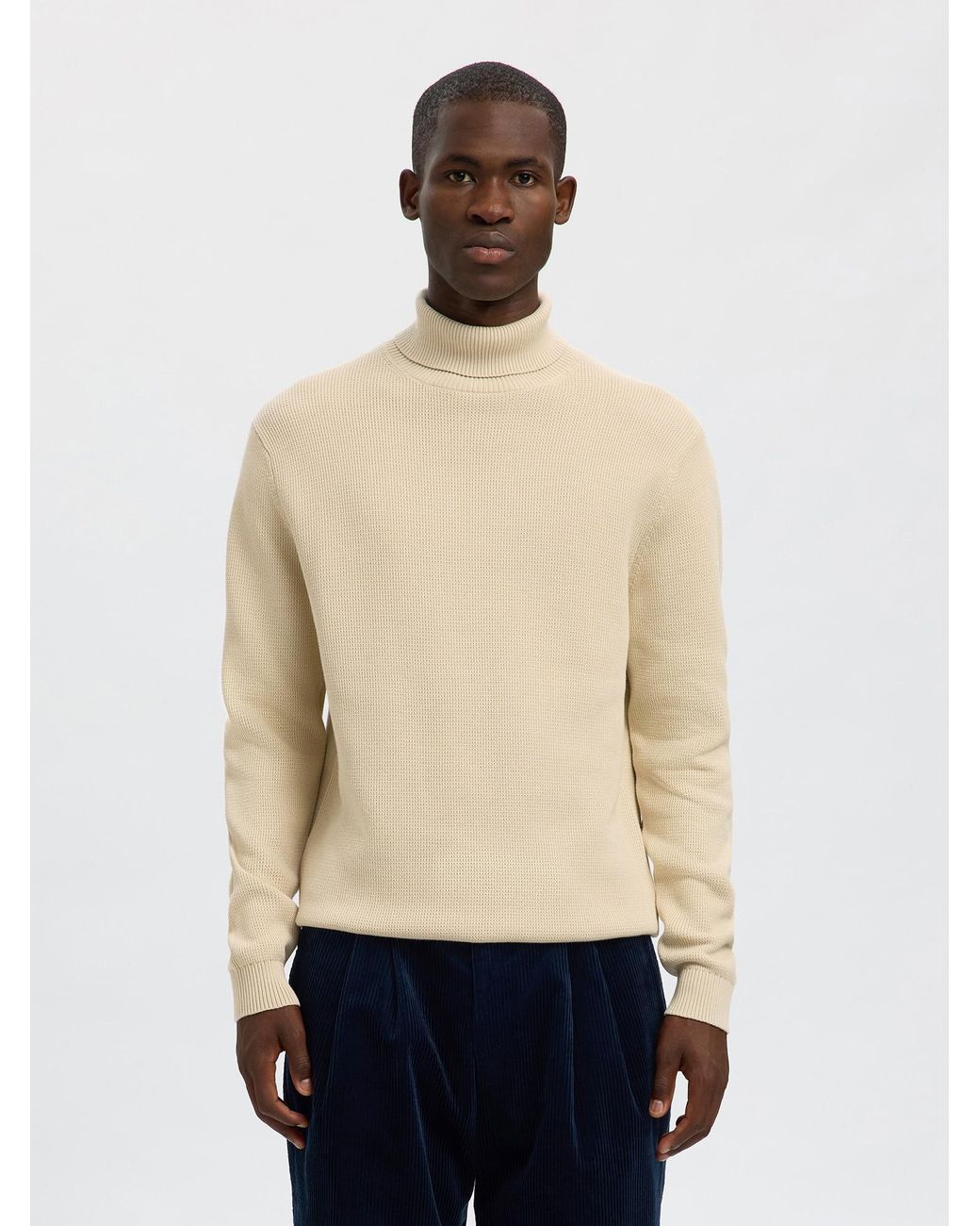 SELECTED Pullover Slhdane in Natural für Herren