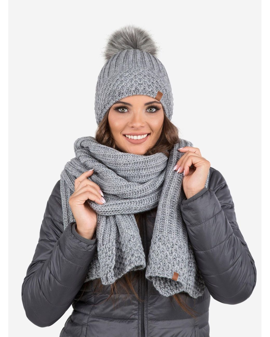 Vivience Gray Mütze 7016 Set