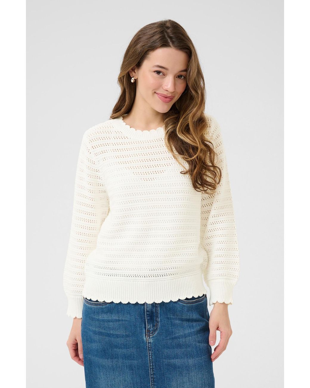 Kaffe White Pullover