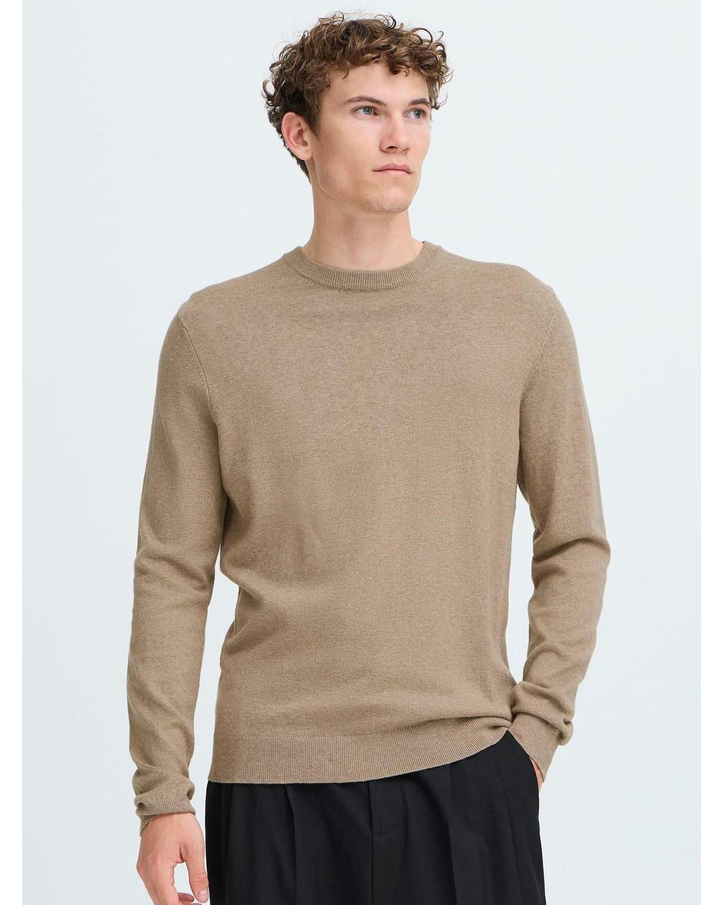 Casual Friday Strickpullover Cfhalfdan in Natural für Herren