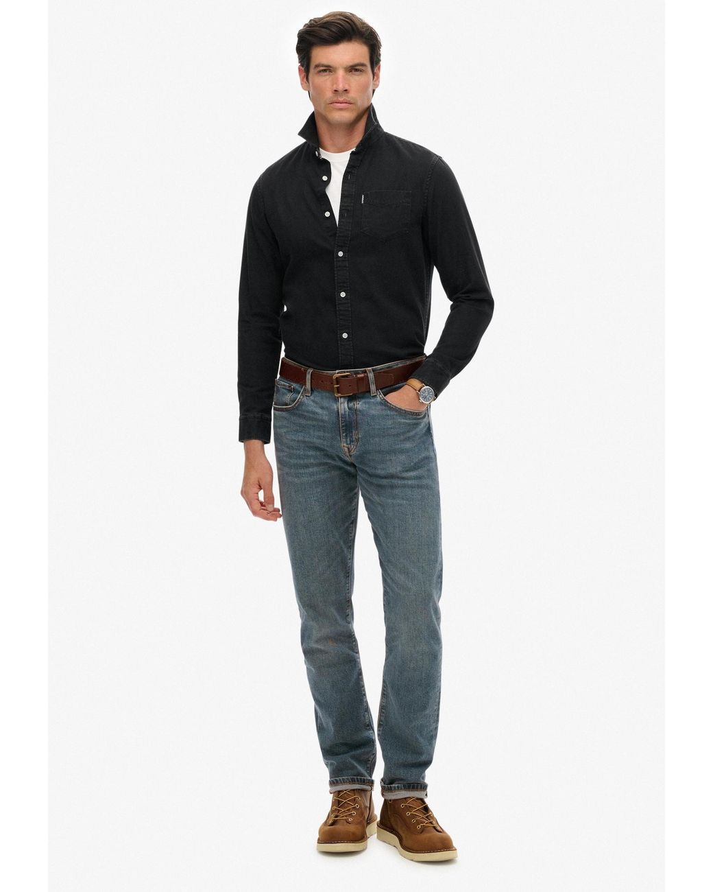 Superdry & Co Hemd Essential in Black für Herren