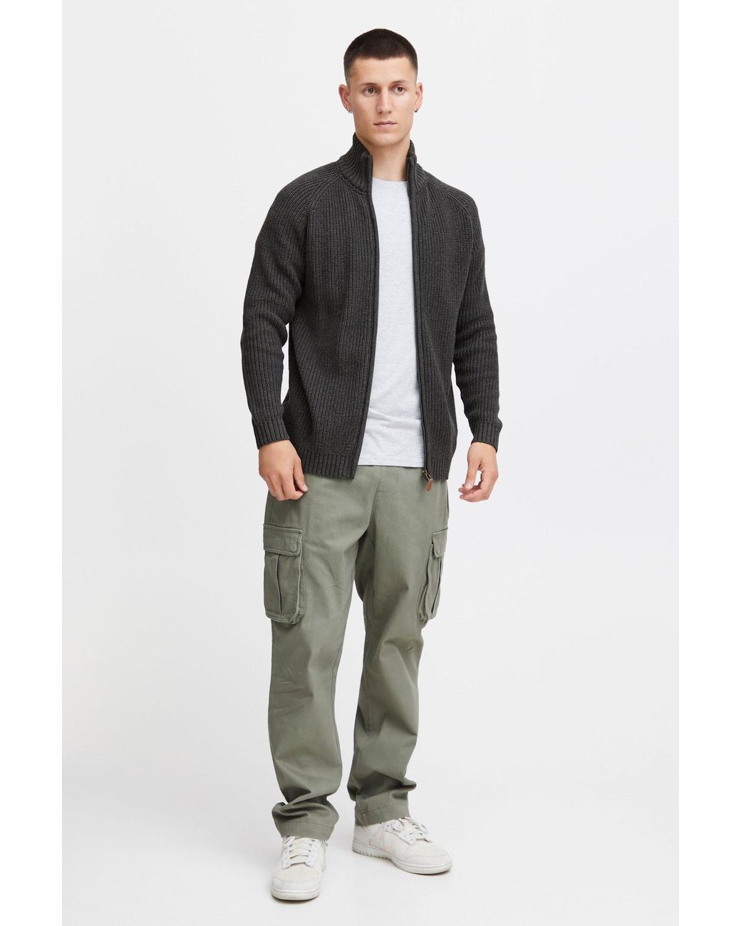 Solid Strickjacke Xenos in Black für Herren
