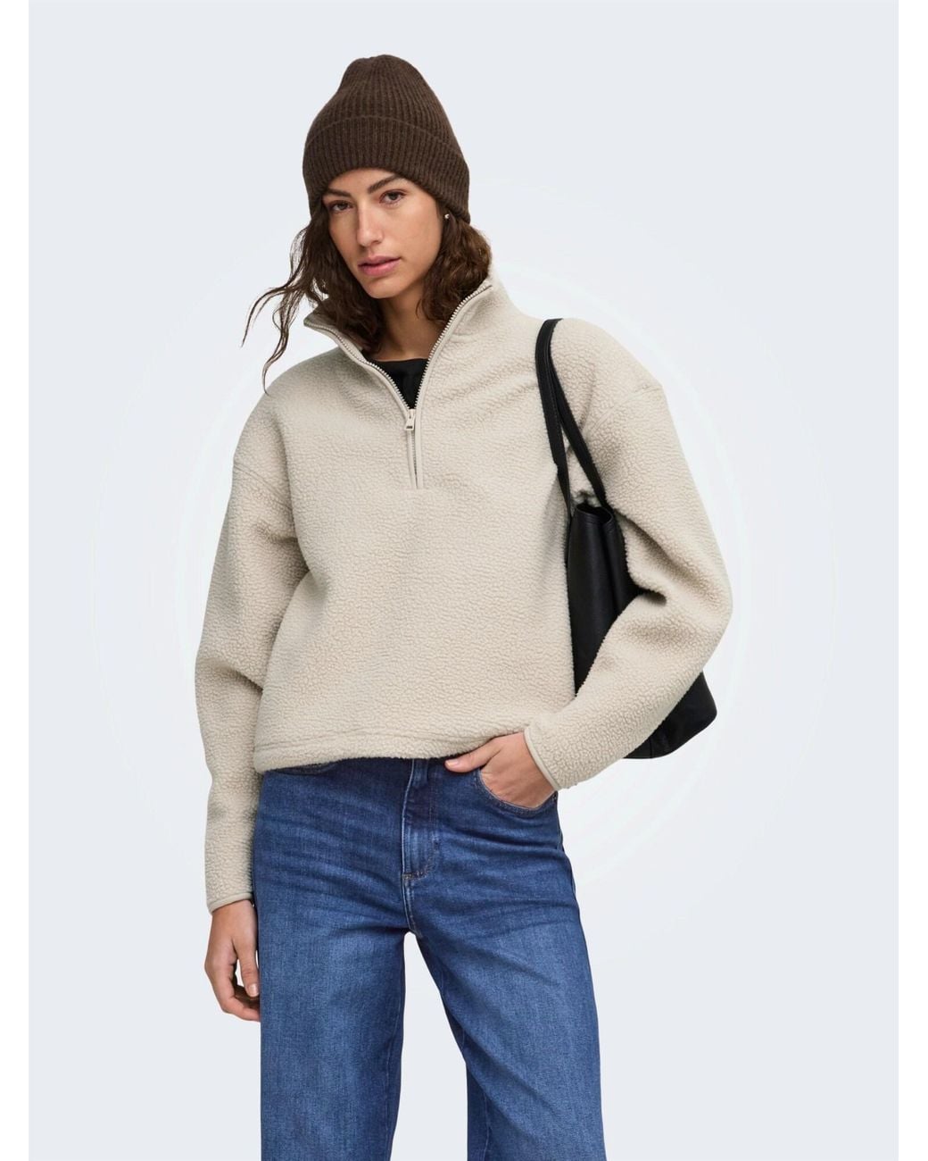 ONLY White Pullover Onlzelia