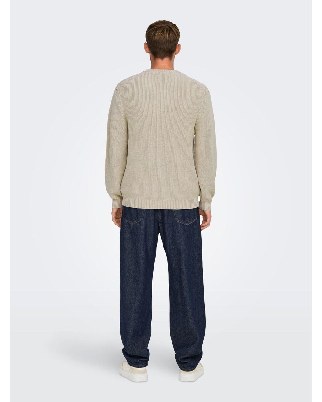 Only & Sons Pullover 22031545 in Natural für Herren