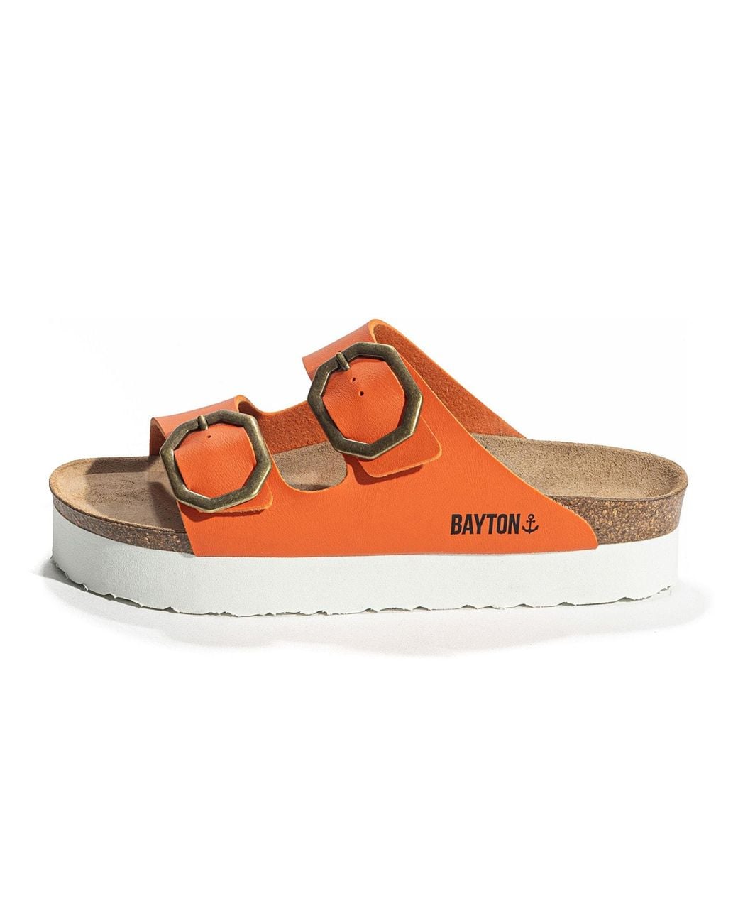Bayton Orange Pantolette Japet