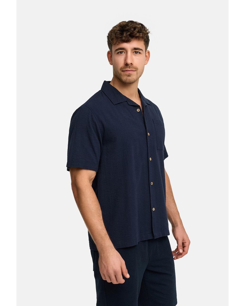 INDICODE Hemd Driller in Blue für Herren