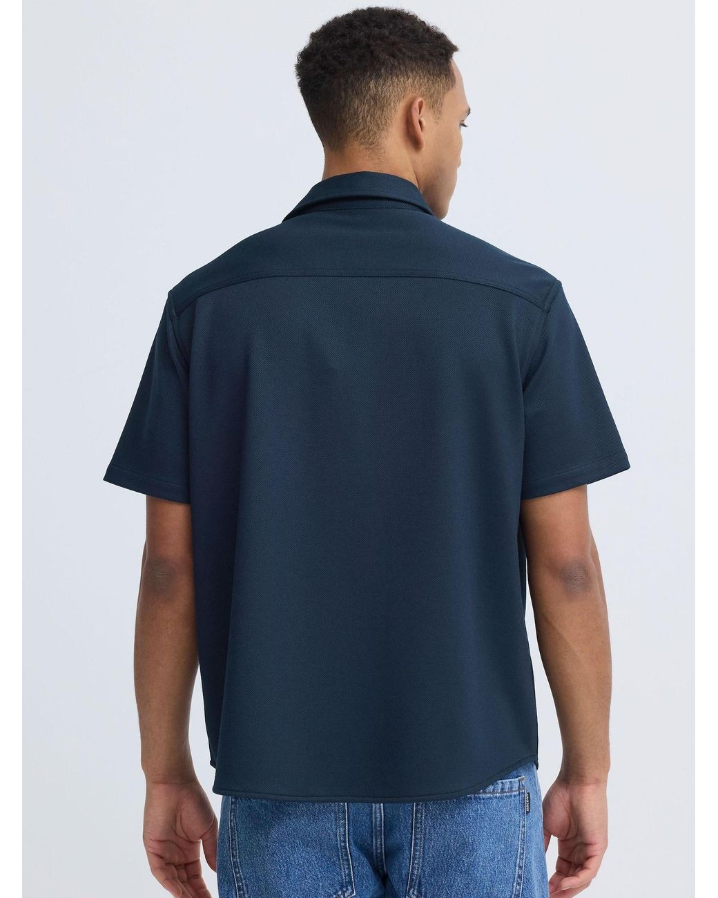 Blend Kurzarmhemd Bhadrian in Blue für Herren