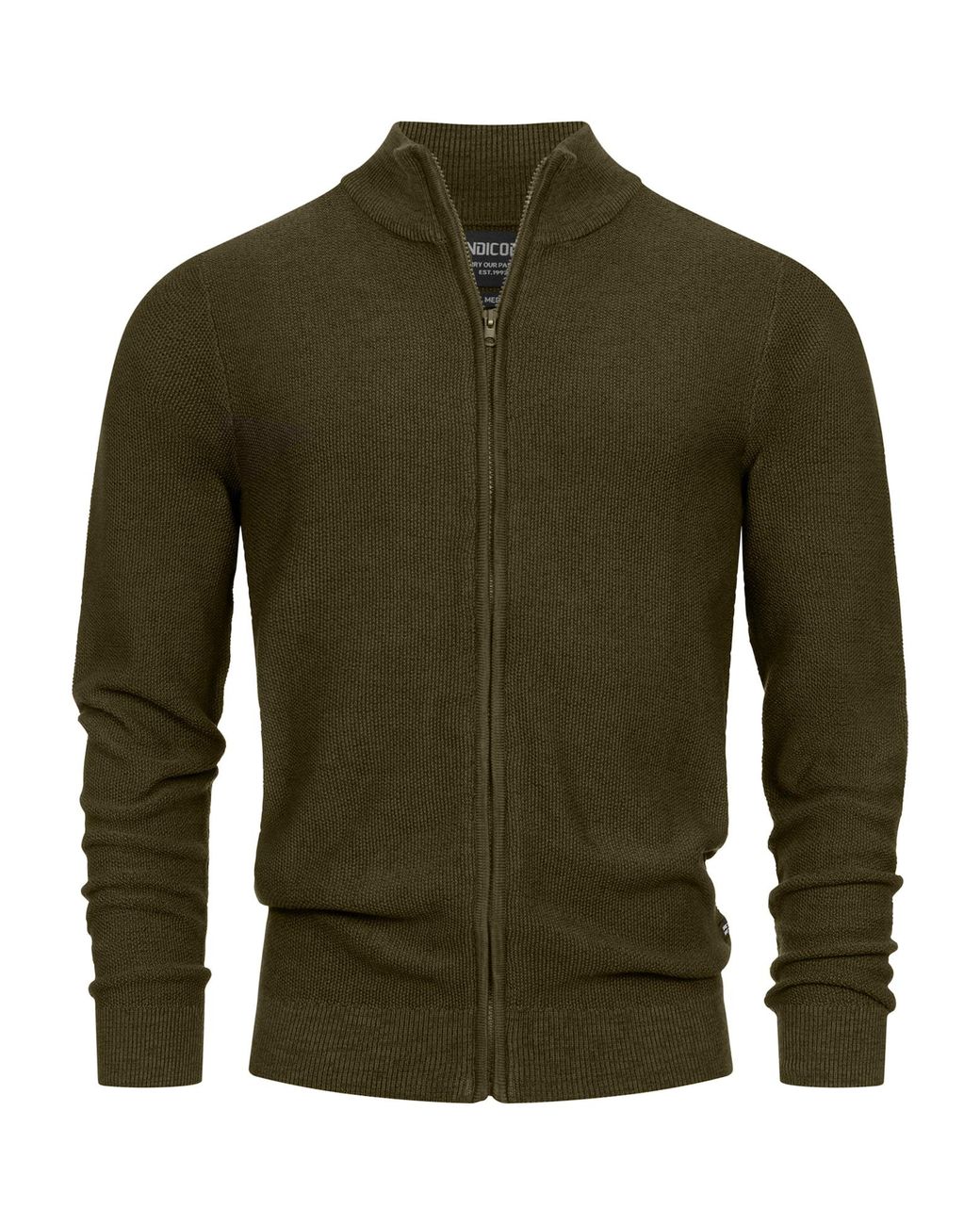 INDICODE Strickjacke in Green für Herren