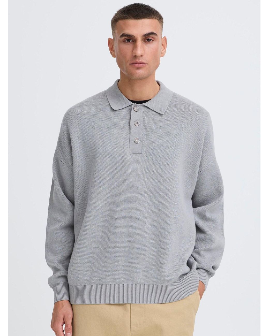 Solid Strickpullover Sdnahim in Gray für Herren