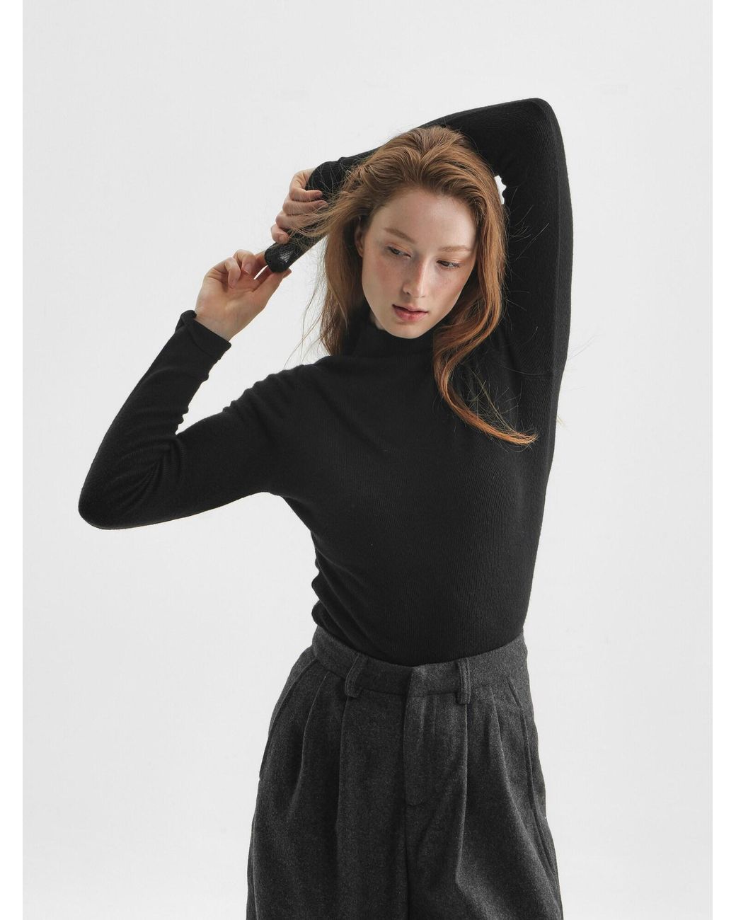 TorWeit Black Pullover Winter Layer Top