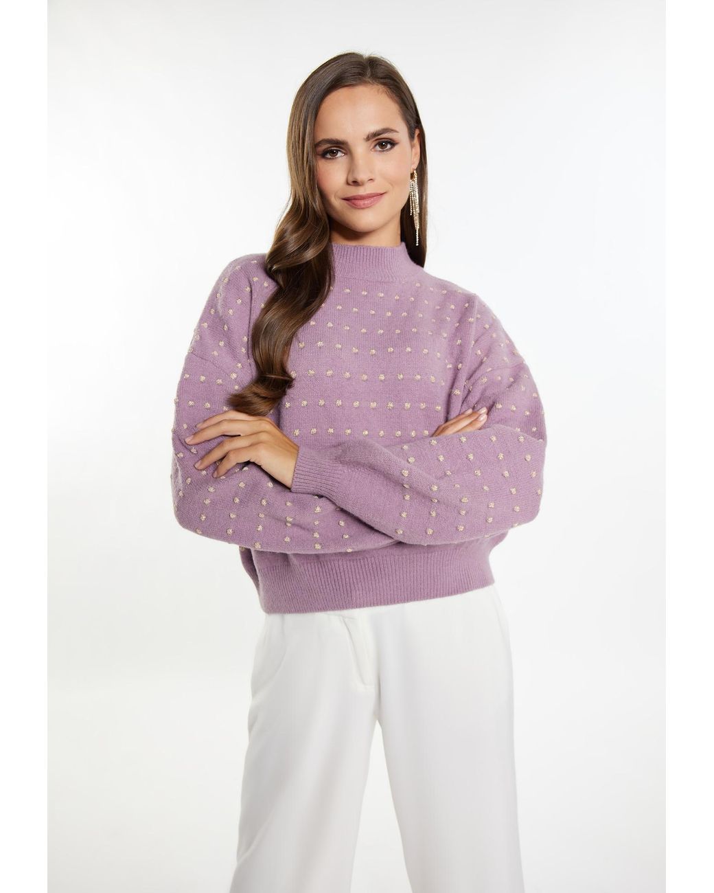faina Purple Pullover Imane