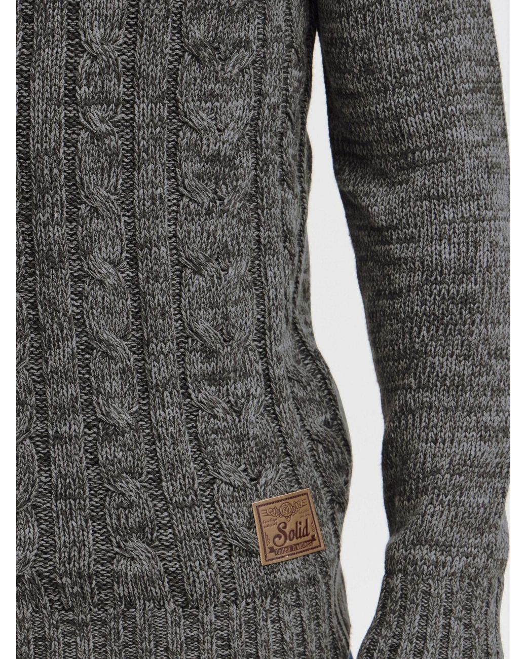 Solid Pullover Philemon in Gray für Herren