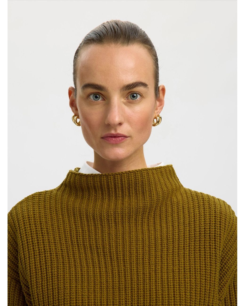 SELECTED Green Pullover Slfselma Sus