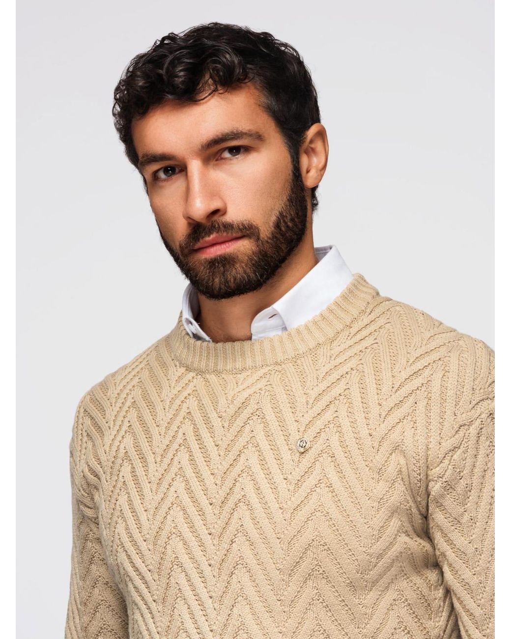 Ombre Pullover in Natural für Herren