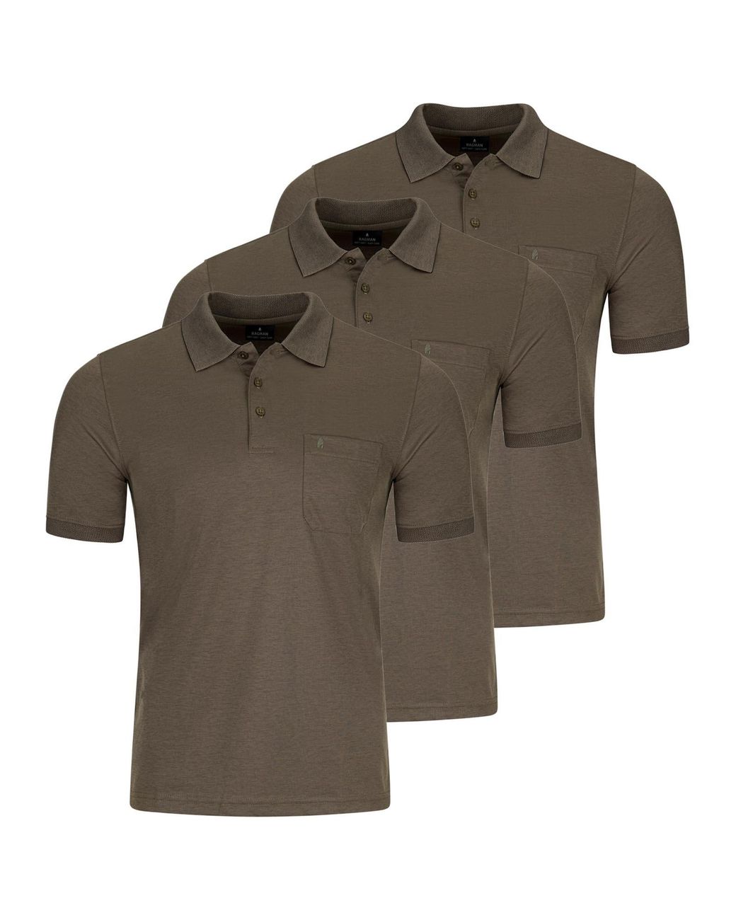 RAGMAN Shirt Basic in Brown für Herren