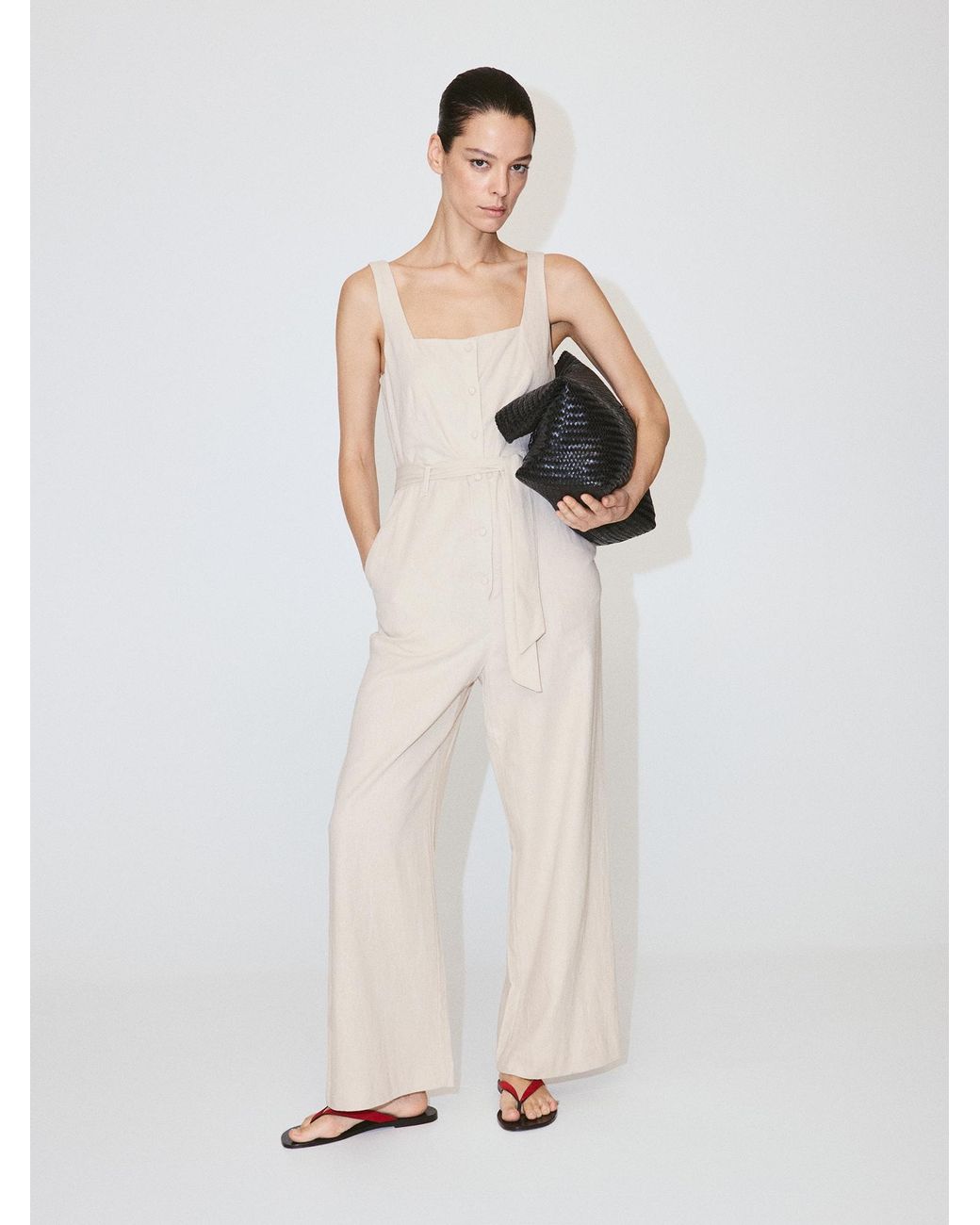 Mango White Jumpsuit