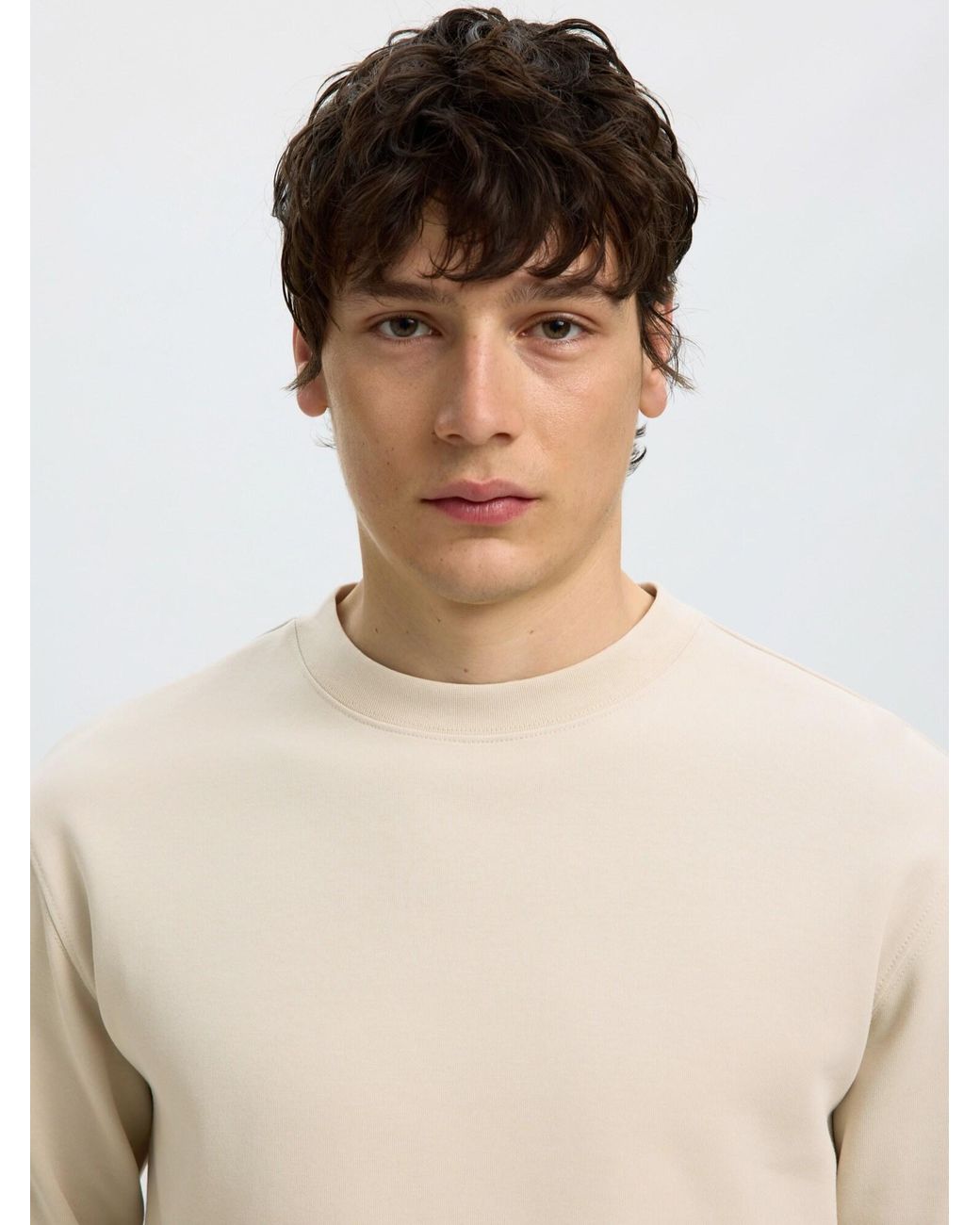SELECTED Sweatshirt Slmtom in White für Herren