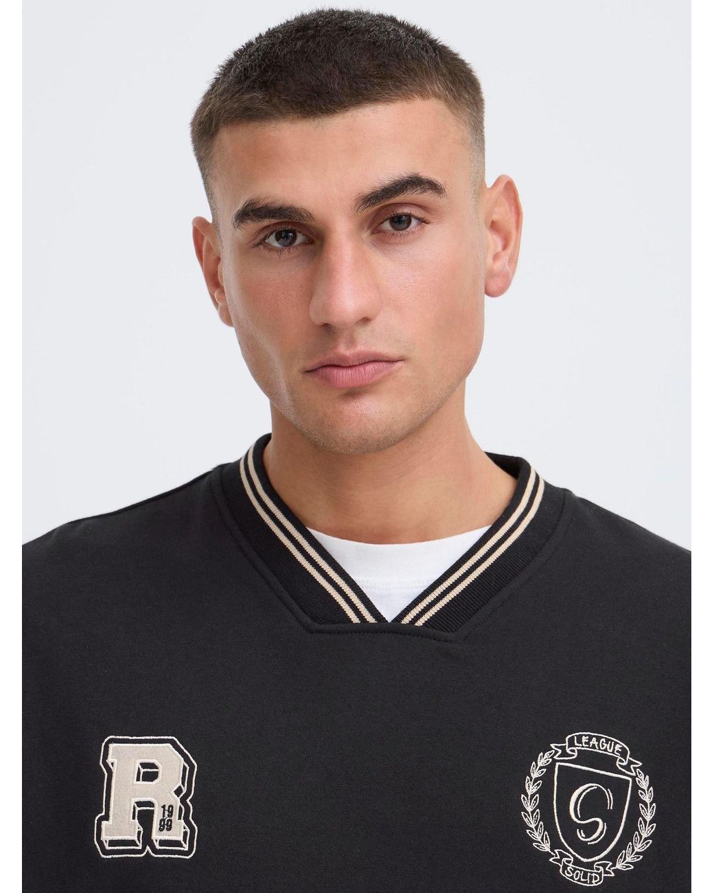 Solid Sweatshirt Sdstratton in Black für Herren