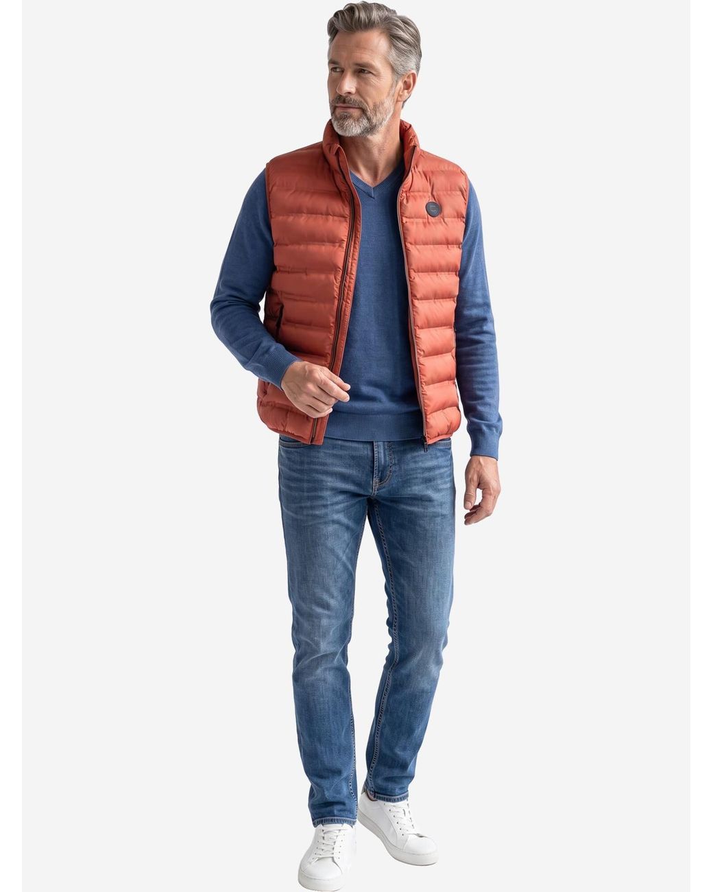 Redmond Weste Basic in Red für Herren
