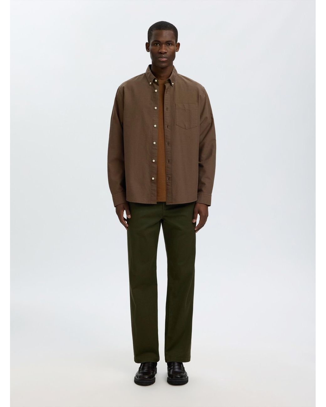 SELECTED Hemd Rick in Brown für Herren