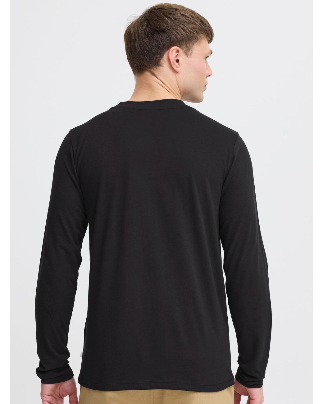 Solid Langarmshirt Sdodatten in Black für Herren