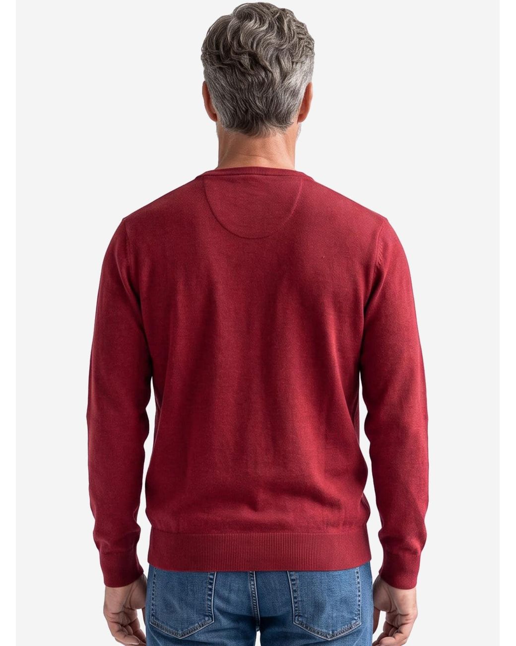 Redmond Pullover Basic in Red für Herren