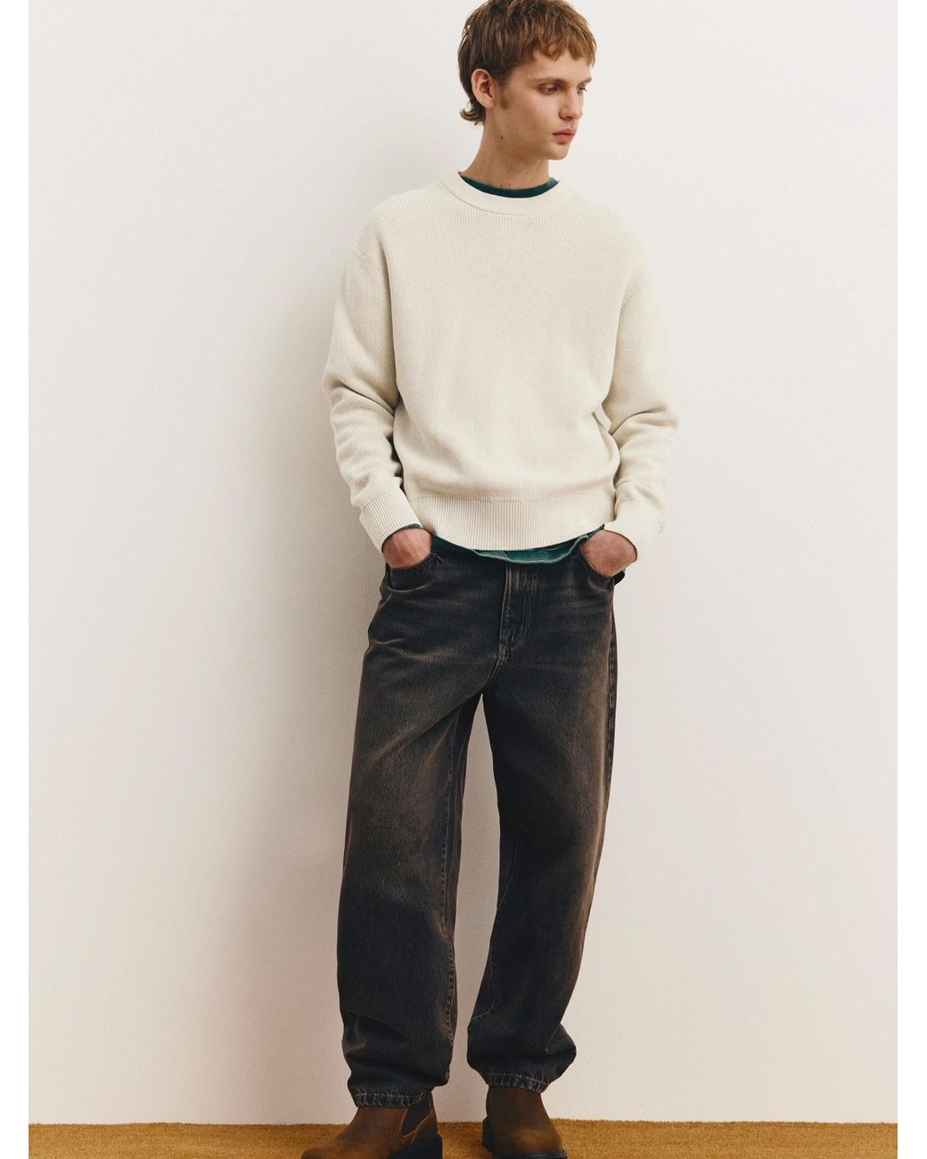 Pull&Bear Pullover in White für Herren