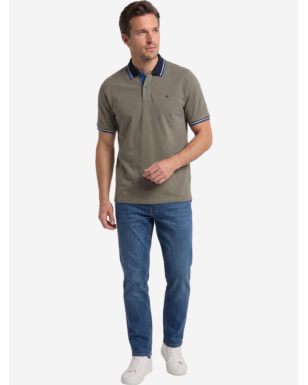 Redmond Shirt Basic in Green für Herren
