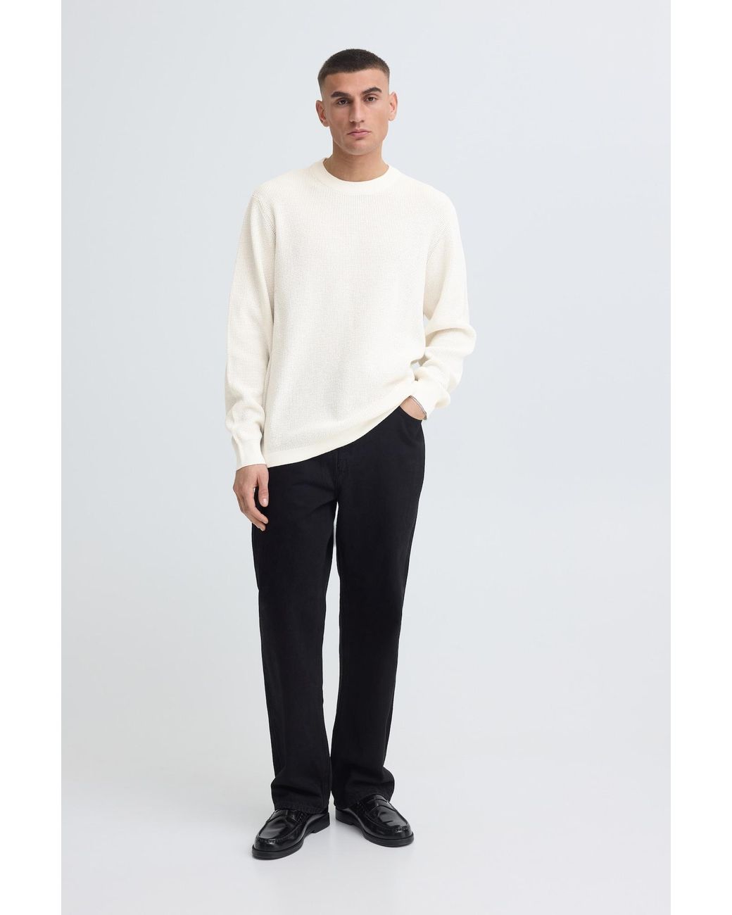 Solid Pullover Sdvian in White für Herren
