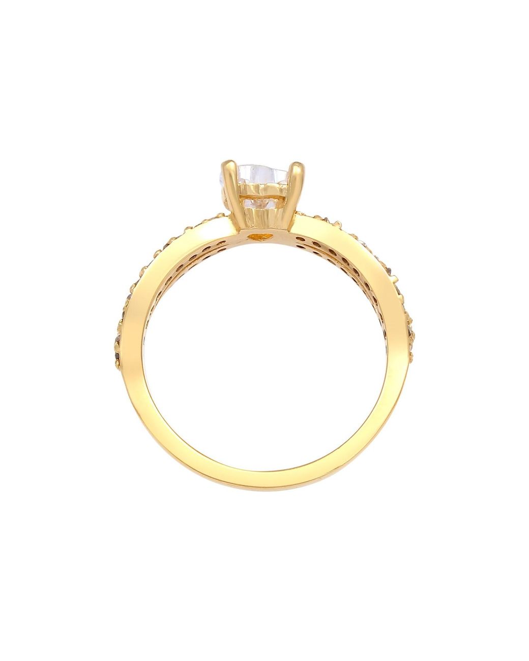 Elli Jewelry Metallic Ring Herz, Kristall Ring
