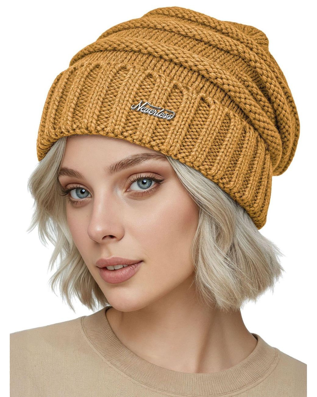 Neverless Natural Mütze Model 36931