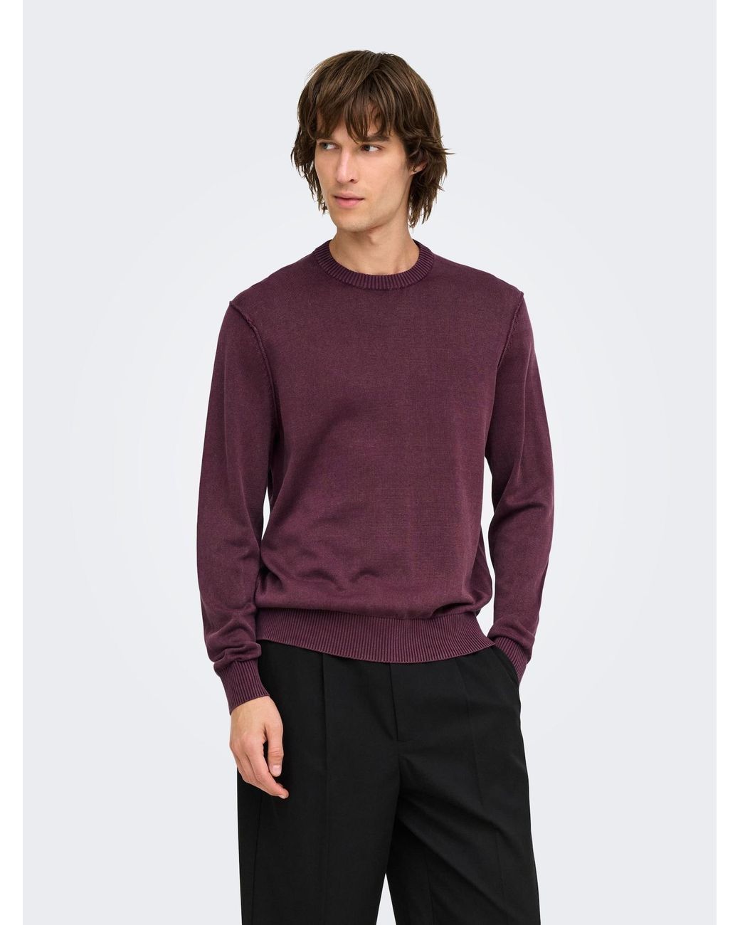 Only & Sons Pullover Garson in Purple für Herren