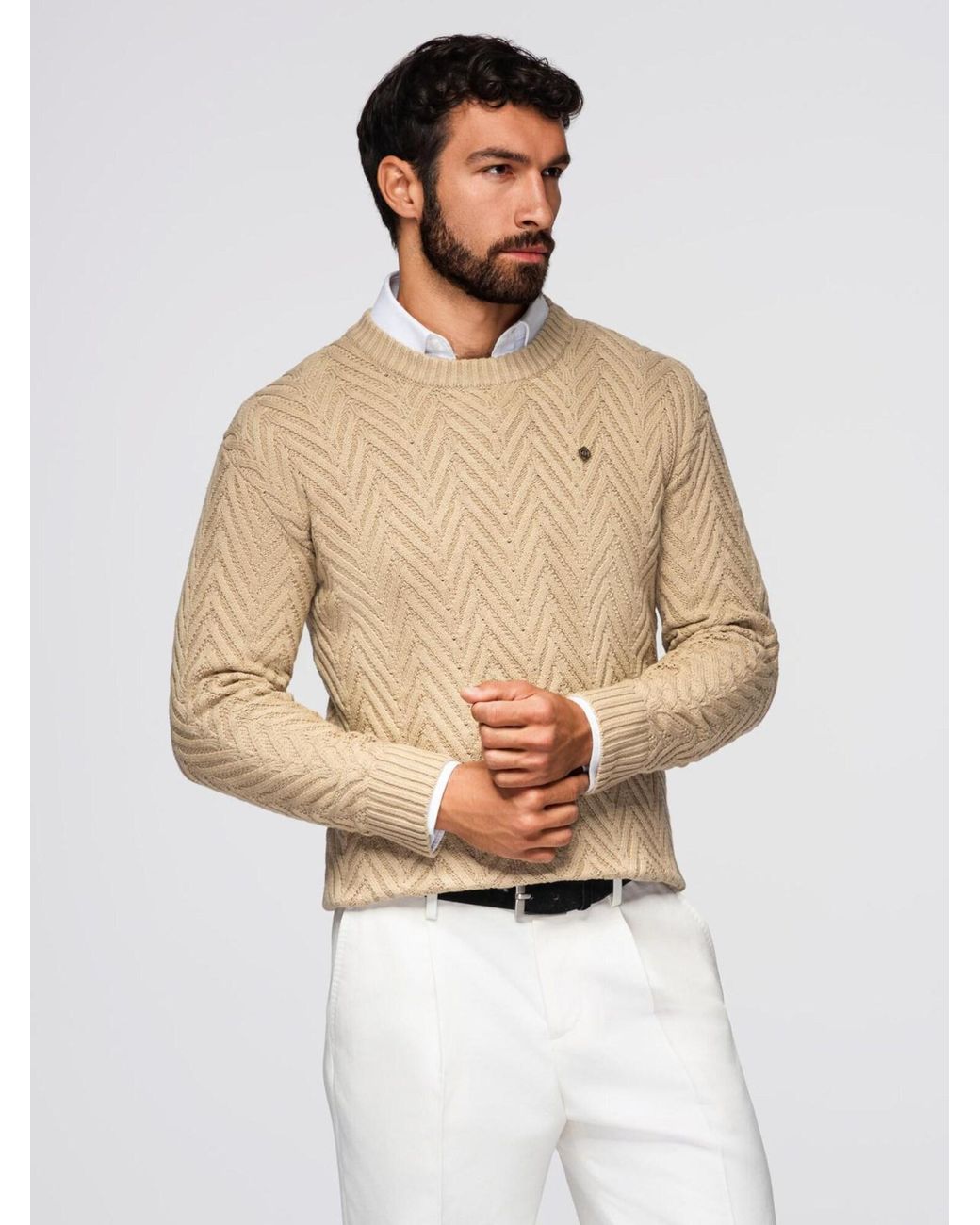 Ombre Pullover in Natural für Herren
