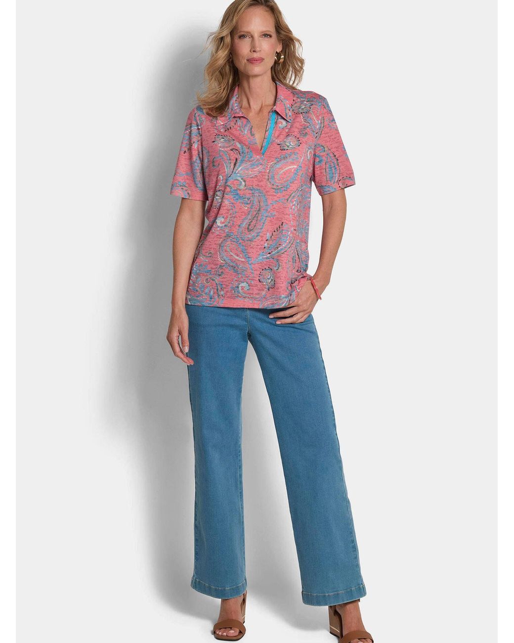 Goldner Pink Bluse
