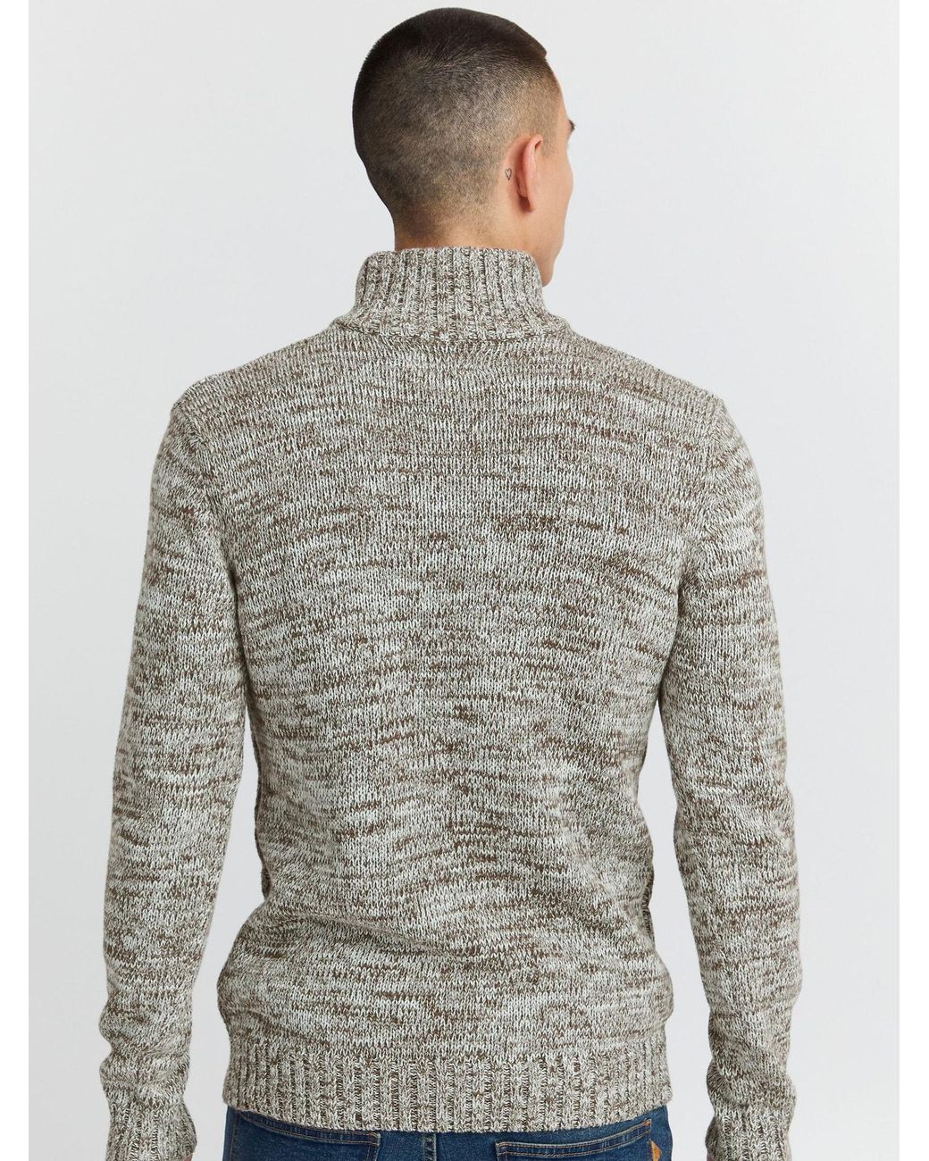 Solid Strickpullover Pankraz in Gray für Herren