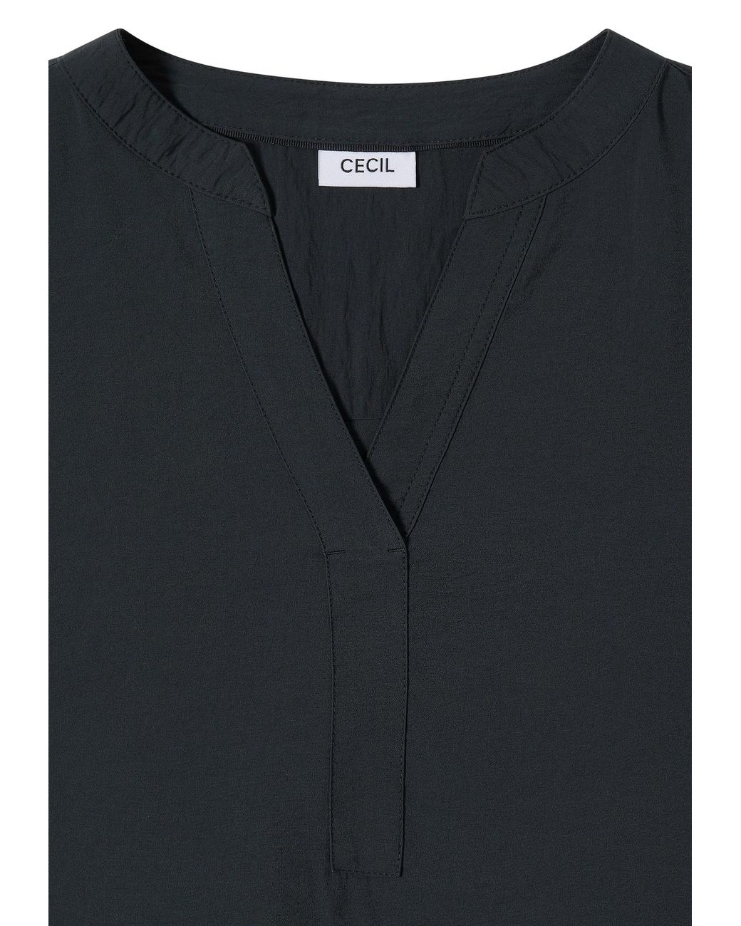 Cecil Black Knielanges Kleid Mit Split Neck