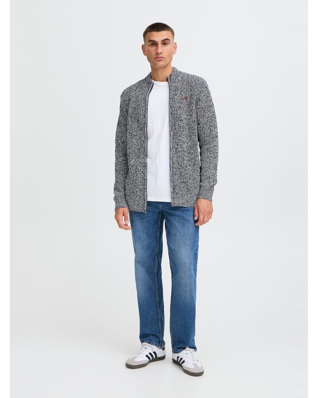 Solid Strickjacke Ricard in Gray für Herren