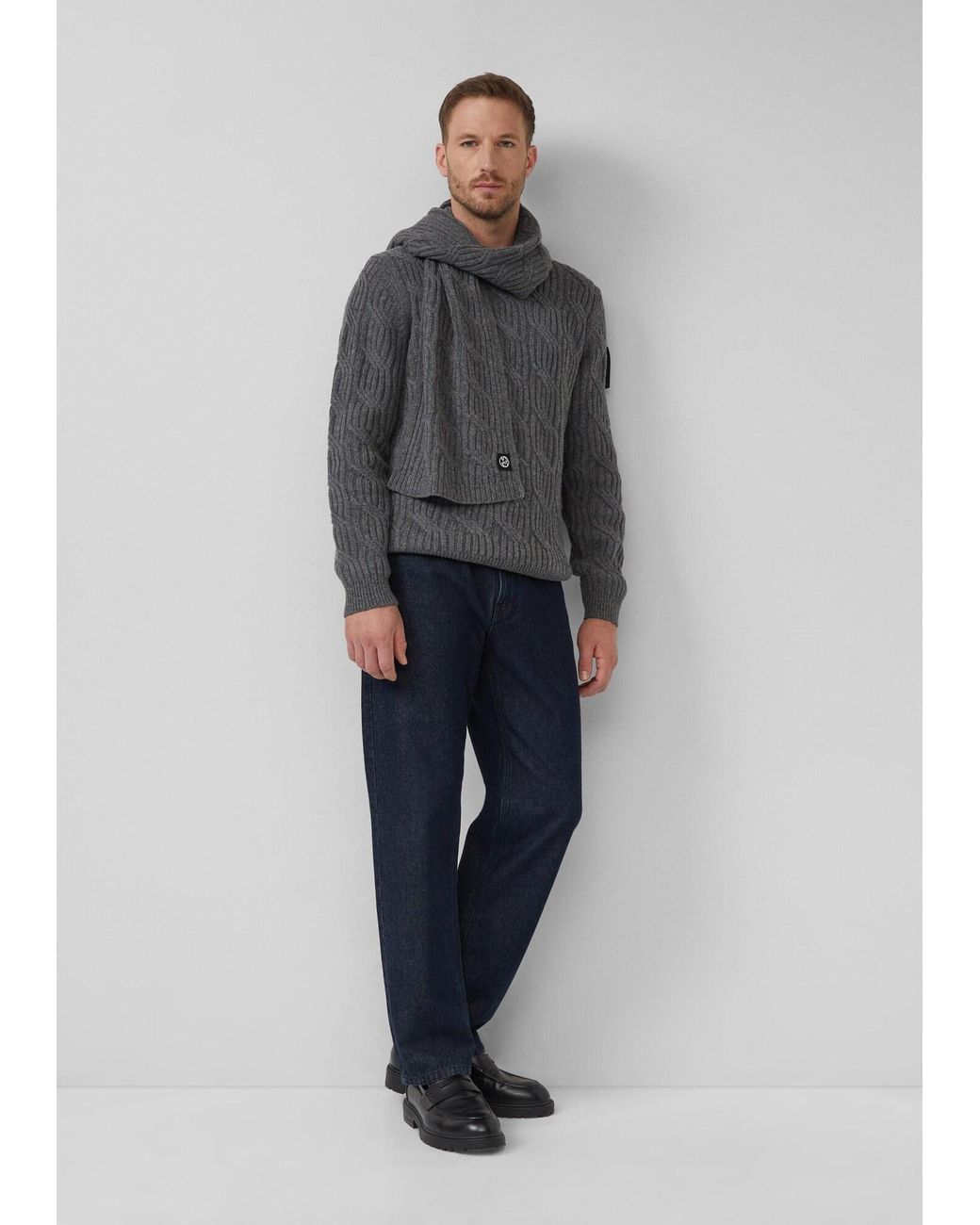 S.oliver Schal in Gray für Herren