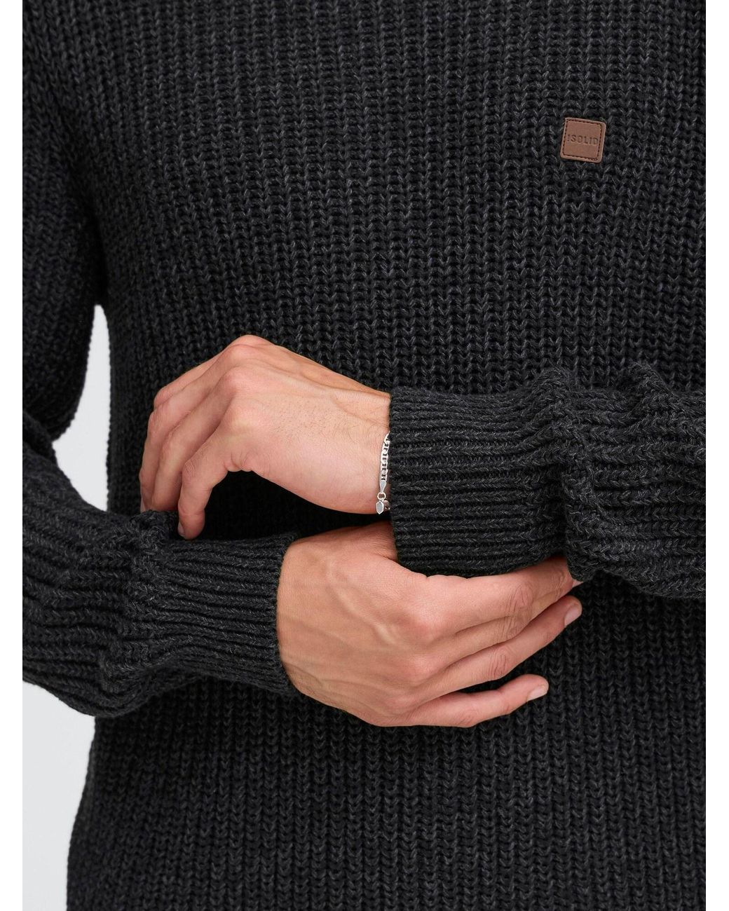 Solid Pullover Sdricky in Black für Herren