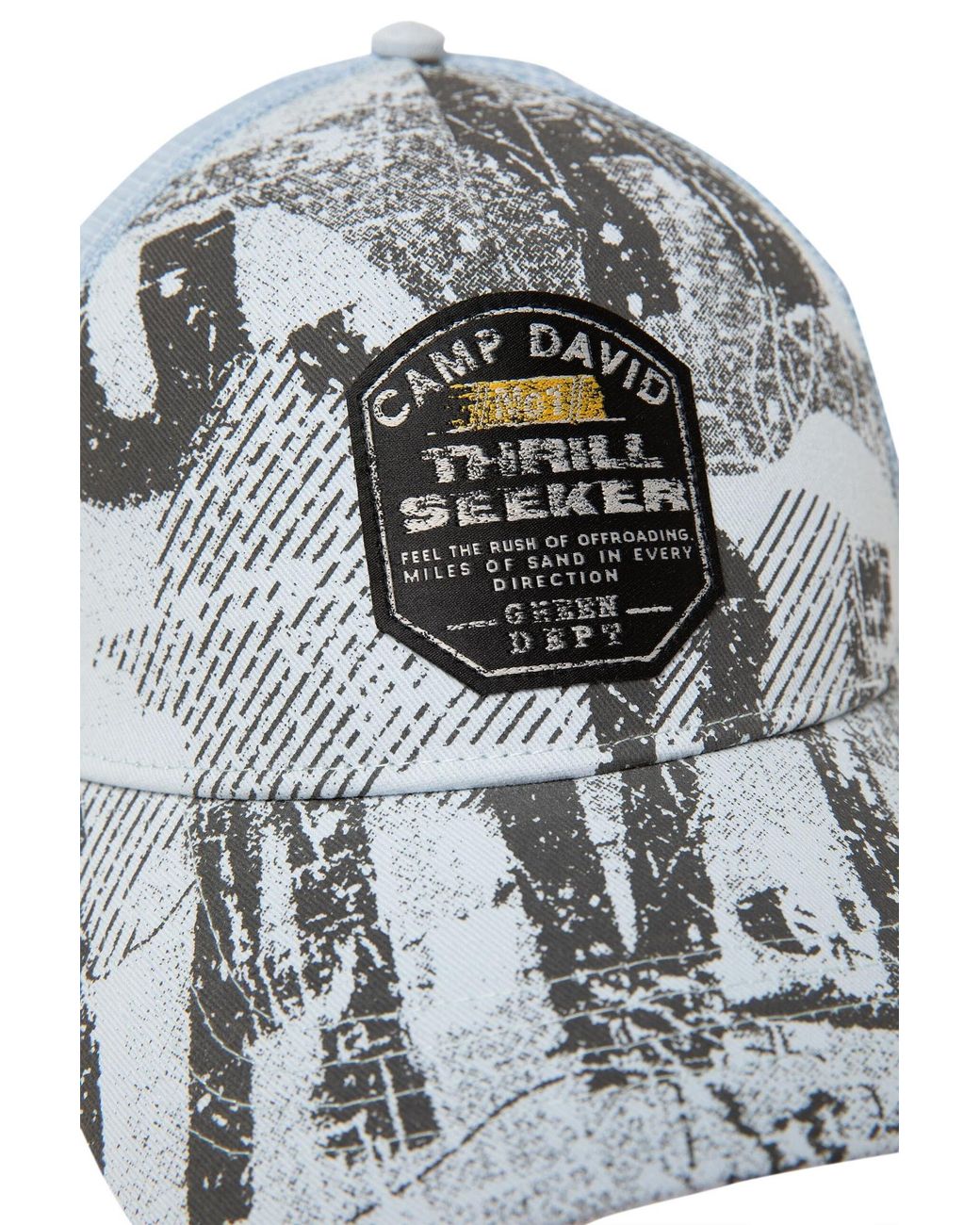 Camp David Trucker Cap Mit All Over Print Und Patch in Metallic für Herren