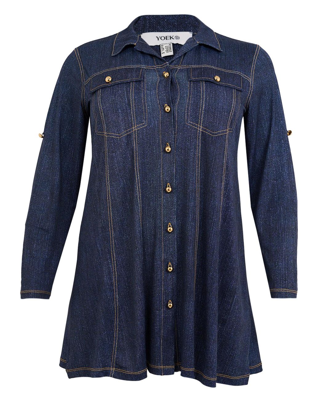 Yoek Blue Bluse