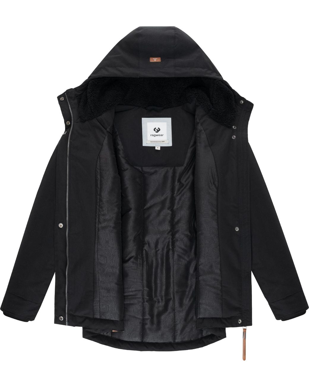 Ragwear Black Winterjacke Alvena