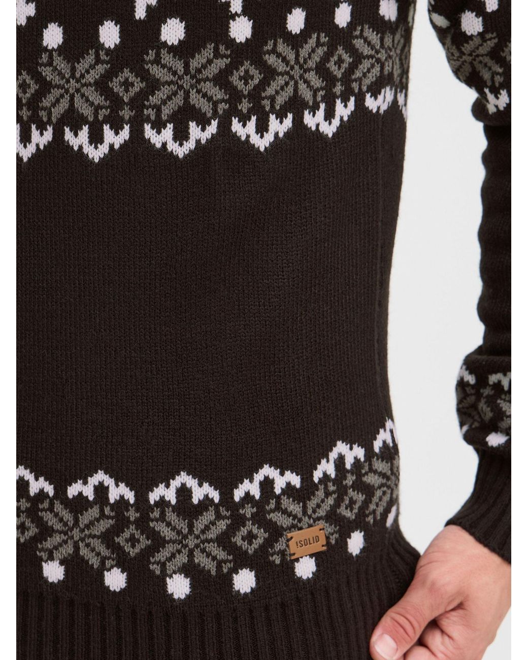Solid Pullover Norwin in Black für Herren