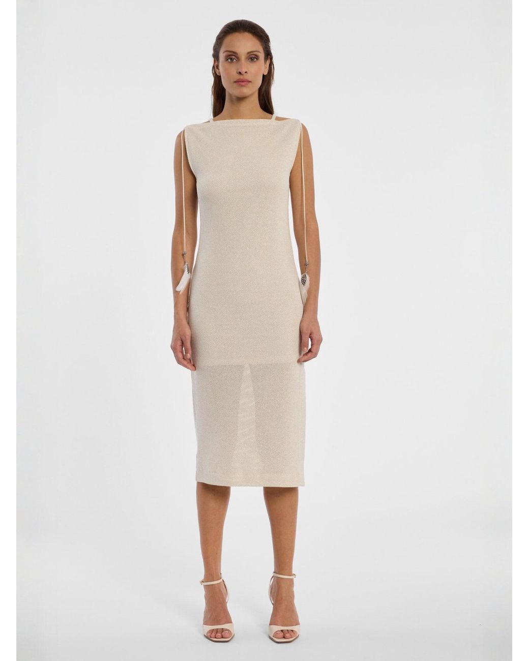 Ana Alcazar White Kleid Danie