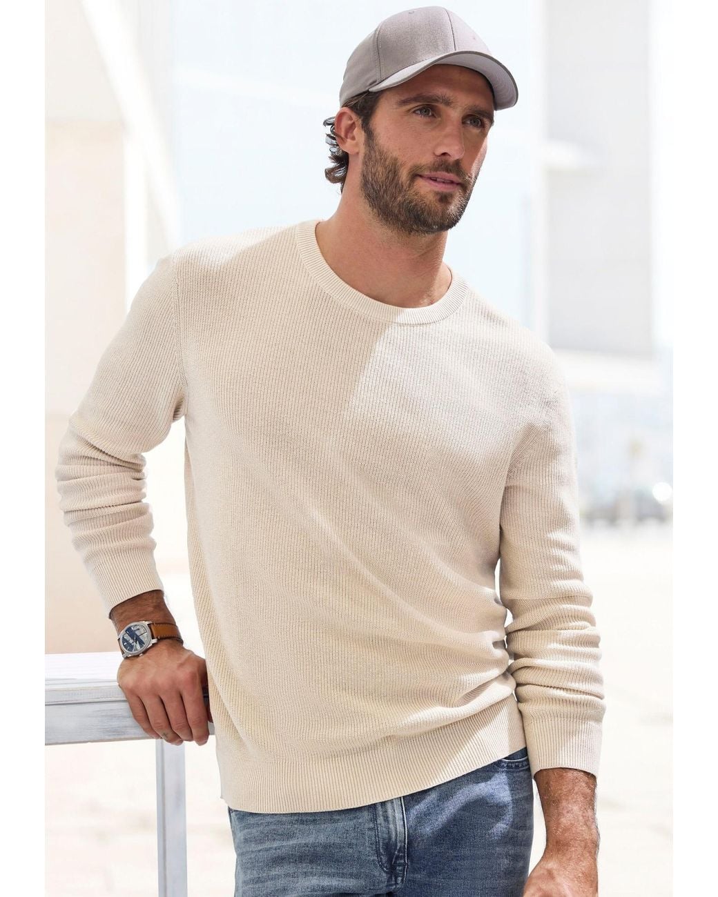 John Devin Pullover in Natural für Herren